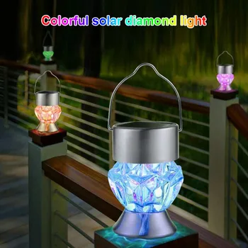 

Solar Power Light Lamp Waterproof 7 Colors Changing Hanging For Outdoor Garden Camping _WK