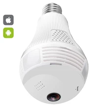 WI-FI панорамный Fisheye 360 градусов Камера Беспроводной IP Светодиодный светильник лампы мини Камера 1.3MP 3D Очки виртуальной реальности VR 960P безопасности лампы WI-FI Камера CCTV