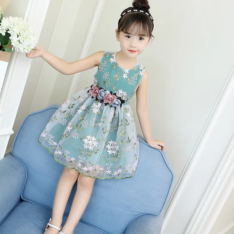 

DKDGNY Girl for Dress New Pattern Summer dresses Wear Princess Girl Thick And Yarn Western Style Korean Girl Clothes