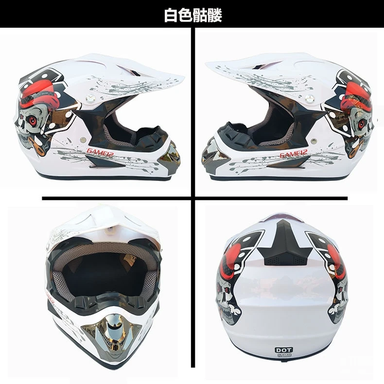 Motorcycle Full Face Helmet Casco Moto Motocross Helmet Off Road Helmet ATV Dirt Bike Downhill MTB DH Capacete Moto Glasses