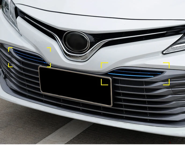 Для Toyota Camry Нержавеющая сталь Передняя гоночная решетка литьевая крышка средняя сетчатая Крышка передняя вентиляционная решетка планка