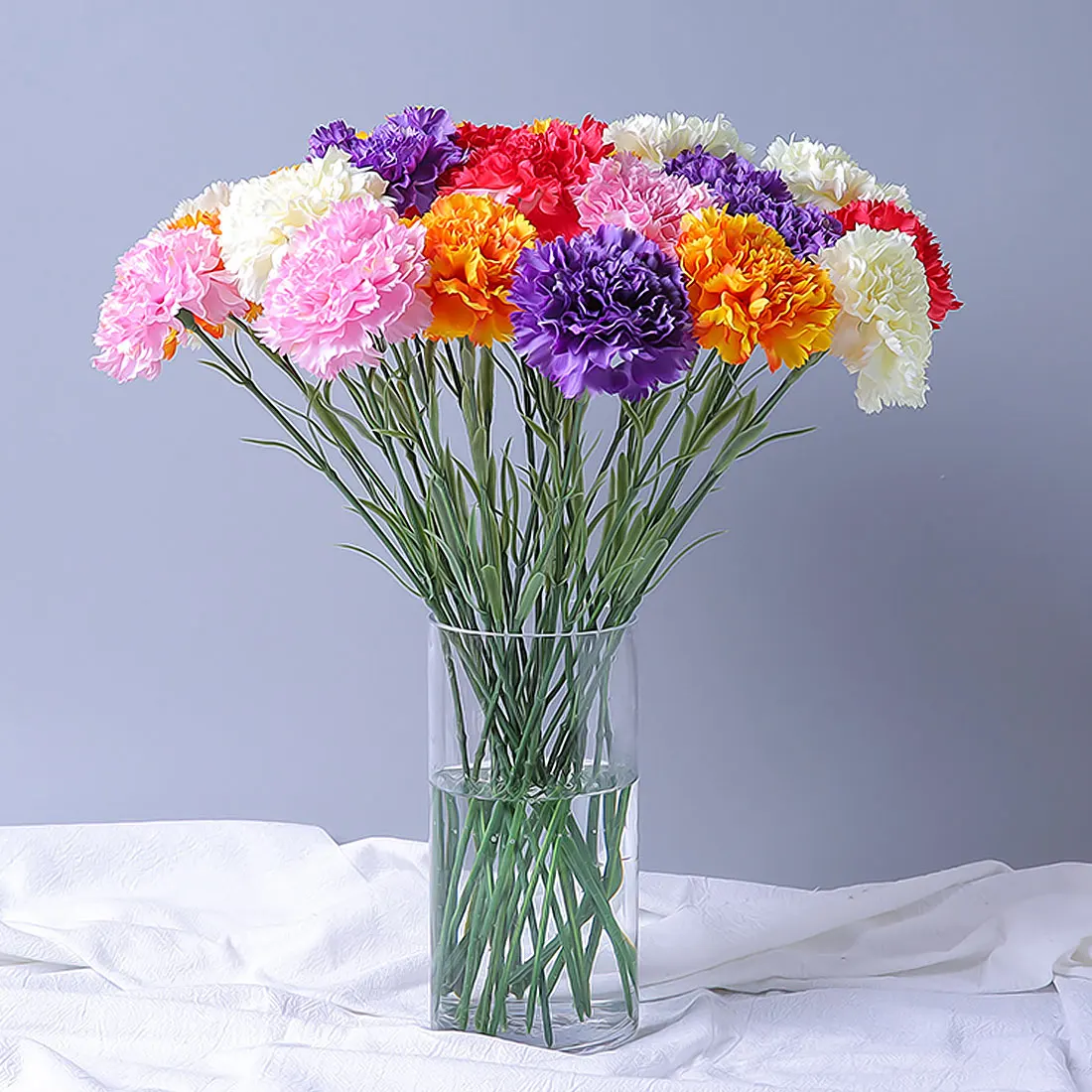 Flores Artificiales Para Decoracion Hogar 1 шт. DIY свежие искусственные цветы гвоздики шелковые