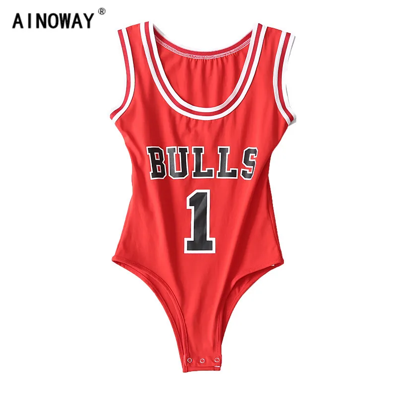 

Vintage Autumn Sexy Slim Bodysuits Women Letter Print Rompers Overalls Sexy Playsuits Bodycon Black Red Club Jumpsuit