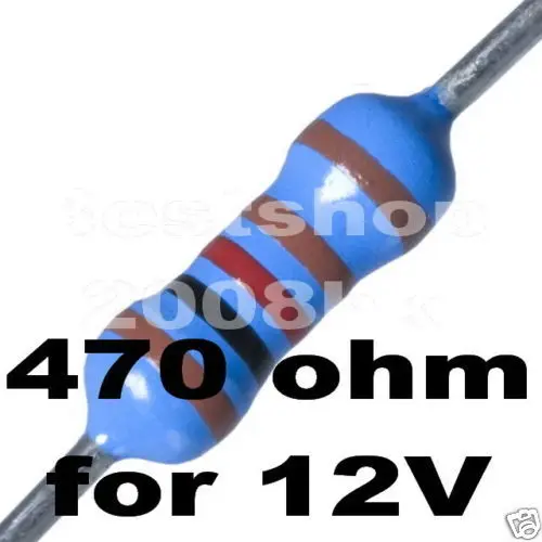 1000pcs x 1 4w 470 ohm resistors for for 12v leds in resistors from what size resistor for led 12v