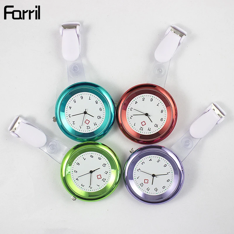 

Multicolor Fashion Nurse Watches Big Dial Men Women Quartz Pocket Watch Doctor Medical Simple Clock Brooch Best Gift