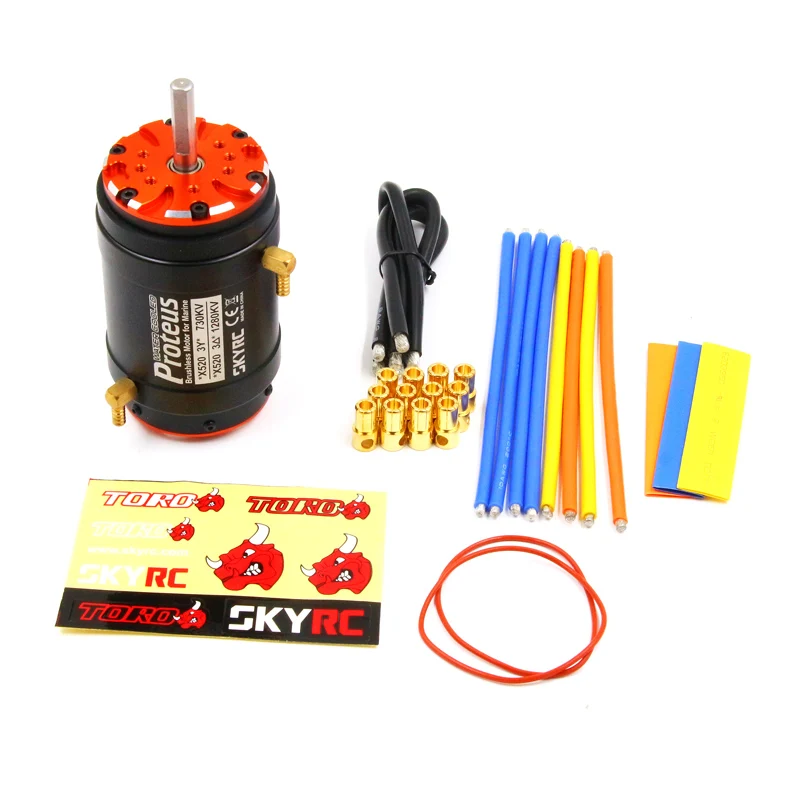 Бесщеточный двигатель FATJAY SKYRC Proteus X520 инrunner 730KV 1280KV водяное охлаждение с FLIER 400A 16S HV