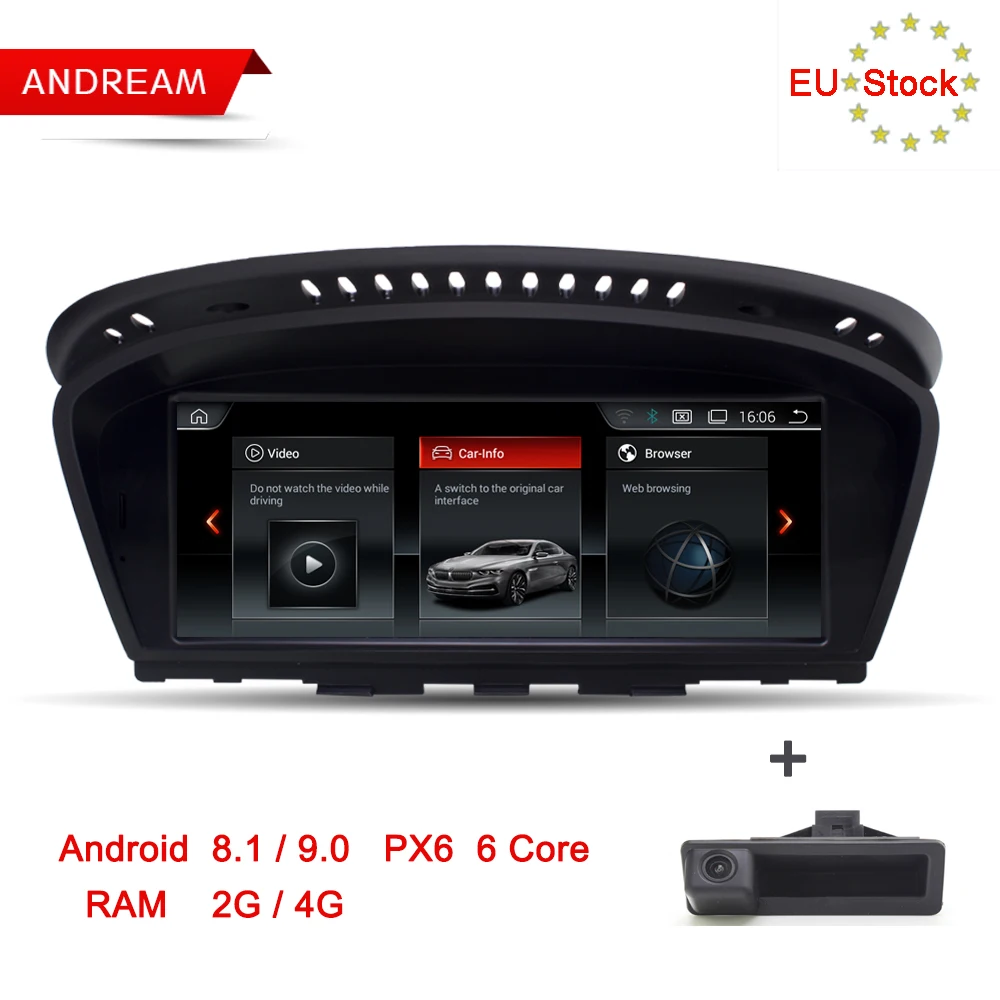

Andream 8.8" Android 9.0 6 Core Car Multimedia Player GPS Navigation For BMW Series 5 E60 E61 E62 Series 3 E90 E91 E92 E93 M3