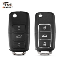 Dandkey carcaça de chave de carro dobrável, para volkswagen vw jetta golf passat b5 beetle polo bora fob controle remoto capa chave do caso