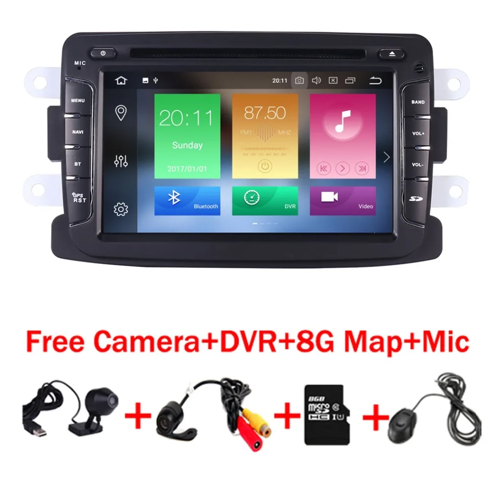 7 дюймовый автомобильный DVD плеер Android 8 0 для Dacia Sandero Duster Renault Captur Lada Xray 2 Logan RAM 3G WIFI