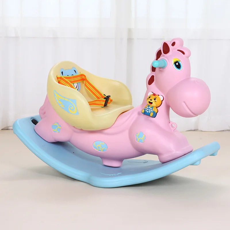New Year Gift Trojan Horse Horse Baby Ride on Toys Thick Plastic Kids Rding Rocking Horse with Music Ride on Horse Riding Toys New Year Gift Trojan Horse Horse Baby Ride on Toys Thick Plastic Kids Rding Rocking Horse with Music Ride on Horse Riding Toys