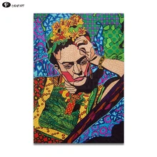 

CHENFART Canvas Prints Frida Kahlo light poly Parrots Oil Painting for Living Room no Framed Wall Art
