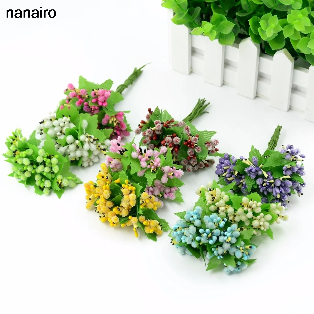

10 mini stamens artificial bouquet wedding decoration home garden Christmas gifts DIY pearl handicrafts accessories wreaths