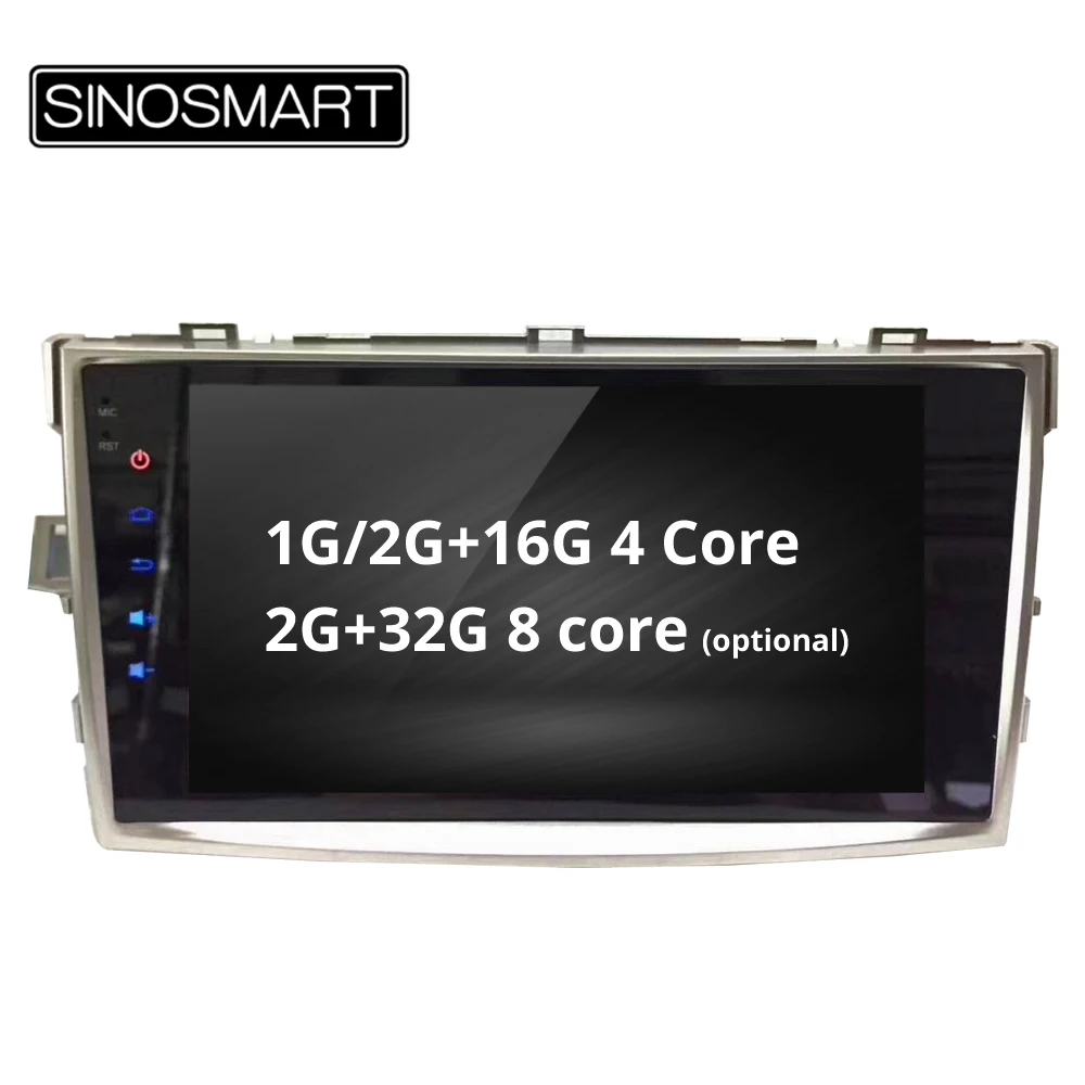 Best SINOSMART 4 Core/8 Core CPU, 2G RAM Android 8.1 Car Audio GPS Navigation Player for Toyota Verso No Canbus 0