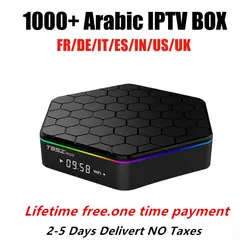 Без абонентской платы Арабский IP ТВ коробка подписки 1000 + Франция Итальянский Малайзии северно-Европейский HD Каналы Android телевизионная