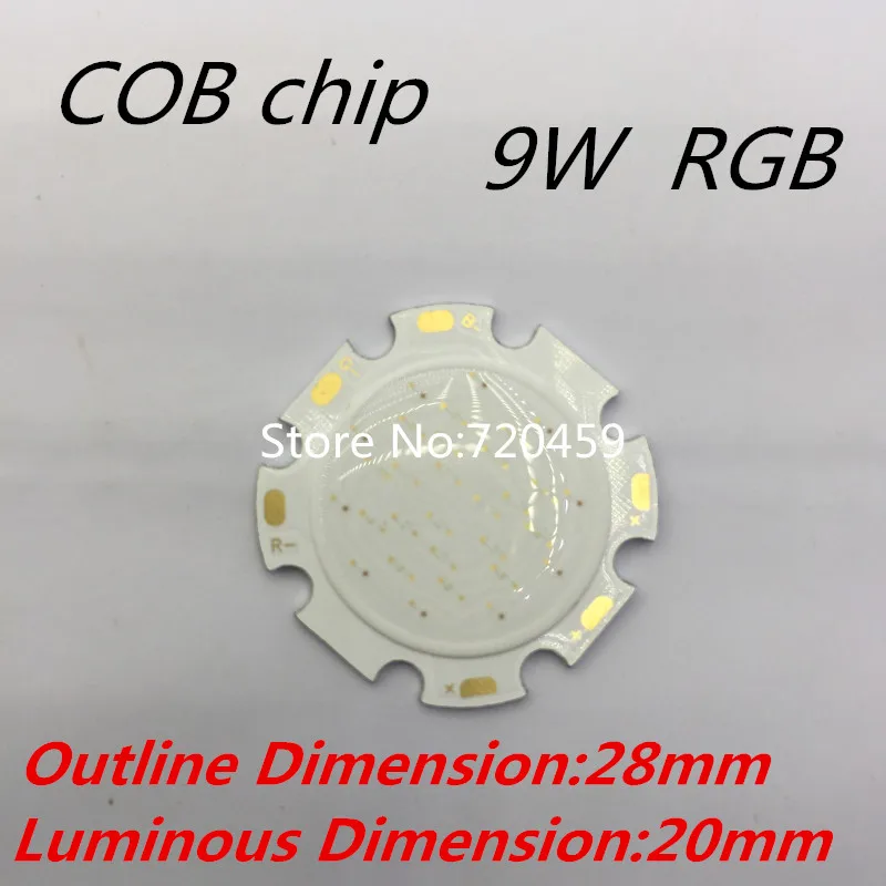 

9W cob led RGB chip diamete luminous dimension 28mm Taiwan chip High Bright Ceiling light source RGB chip