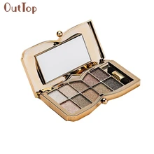 Горячая Лучшее предложение 10 цветов мерцающие тени для век Палитра теней Макияж Косметический набор красивые женские Nov.4