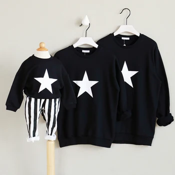 

HT073 Spring Girl Clothes Autumn Sweatshirts Mother Baby Father Costume Family Matching Outfits Clothes Kids Long Sleeve T-shirt
