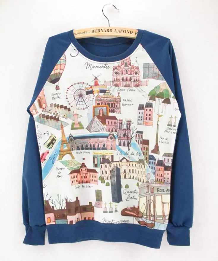 

2015 free shipping Hot sale!! Women's Sweatshirts Outwear tracksuit Women Ladies fashion cartoon Coat Autumn Winter pullovers