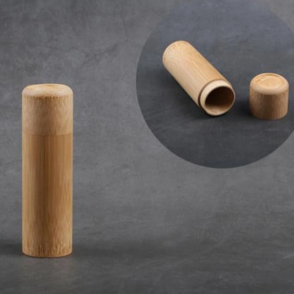 Vintage Round Bamboo Canister Storage Can for Sealed Tea Candy Dried Foods Jar Storage Home Kitchen Tools