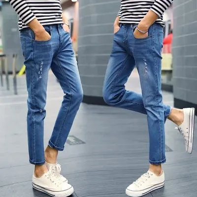 Pantalones Rushed Special Offer Midweight Jogging Spring/summer 2015 Nine-hole Men's Casual Jeans Korean Slim Feet Pants Tight 9 | Мужская
