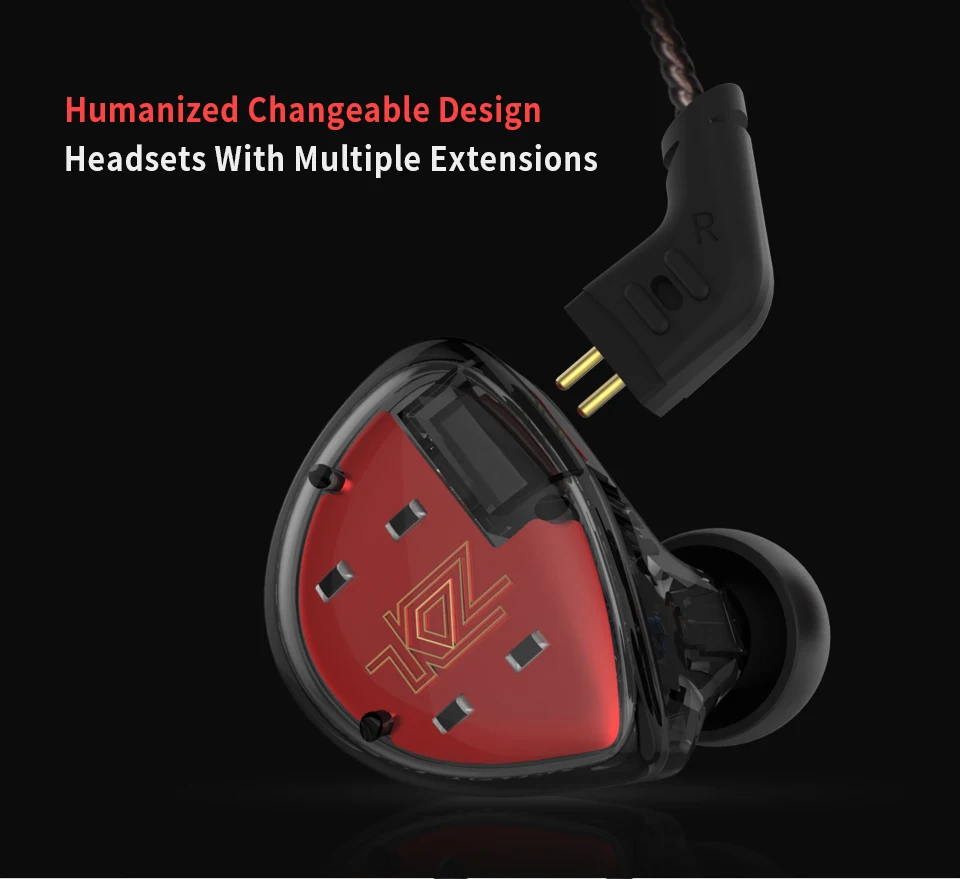 KZ ZS10 ES4 наушники 4BA 1BA с 1DD динамические гибридные наушники-вкладыши спортивные наушники 5 приводных устройств гарнитура вкладыши 1BA KZ ES4