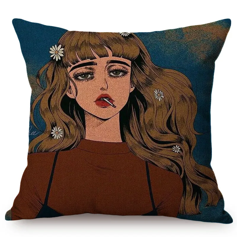 جميلة فتاة وحيدا قصة القطن غطاء من الكتان للوسائد المنزل كنبة مكتب كيس وسادة الوسائد الزخرفية غطاء الوسادة s المخدة جميلة فتاة وحيدا قصة القطن غطاء من الكتان للوسائد المنزل كنبة مكتب كيس وسادة الوسائد الزخرفية غطاء الوسادة s المخدة