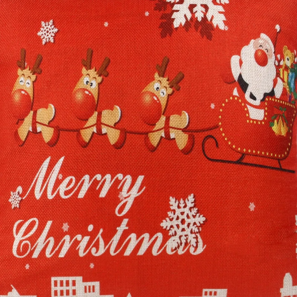 FENGRISE рождественские украшения для дома Рождественские наволочка Санта Клаус размером 45*45 см оленей, льняная накидка подушки год Декор