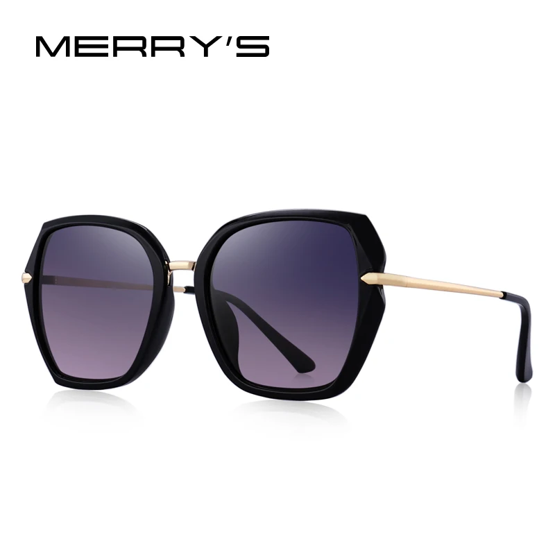 MERRYS DESIGN Women Vintage Cat Eye Polarized Sunglasses Ladies Luxury Brand Trending Sun glasses UV400 Protection S6182 - Цвет линз: C02 Gray