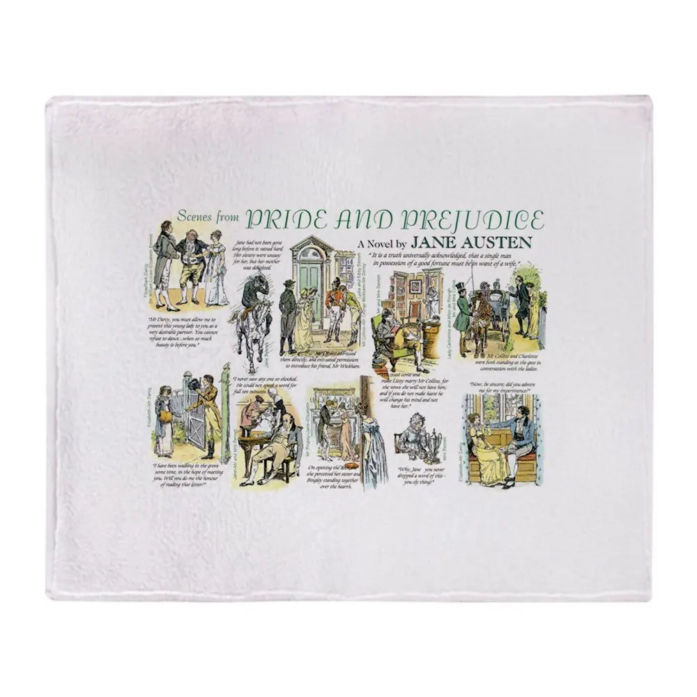 

Scenes From Pride And Prejudice Soft Fleece Throw Blanket Blanket Fleece Blanket Sofa/Bed/Plane Travel Plaids Bedding Towel
