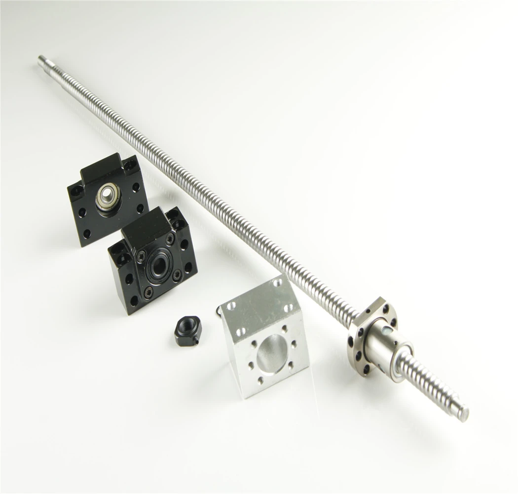 

New SFU1204-250mm~1500mm End Machine Ballscrew & BF/BK10 + Ballnut Housing US