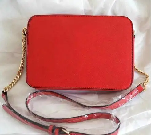 Мода 22 см мини небольшой квадратный пакет цепь сумка через плечо сумка пакет клатч женский дизайнерский кошелек сумки - Цвет: Красный