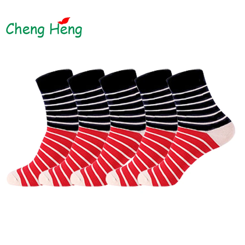 CHENG HENG Brand Guarantee socks Men, Striped Socks 10 Pairs / Lot ...