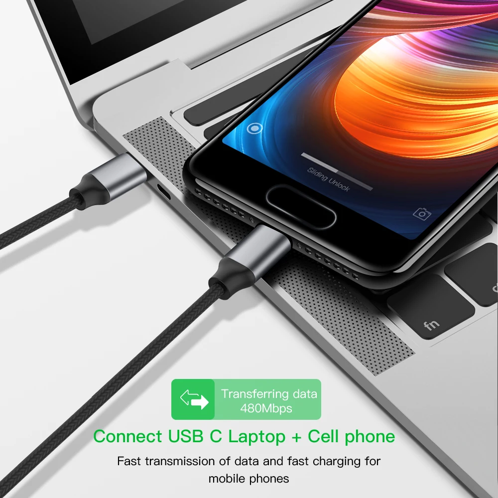 Кабель USB Type C для быстрой зарядки и передачи данных 3 А|Кабели мобильных