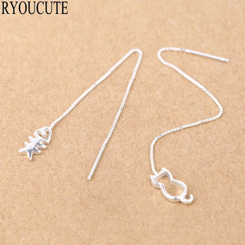 Новые поступления серебряные цветные длинные серьги-рыбки для женщин Brincos Pendientes |
