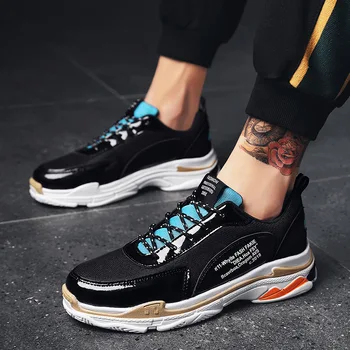 

2019 Explosion breathable men's shoes new summer casual breathable mesh light portable wild lace up daily outdoor platform shoes