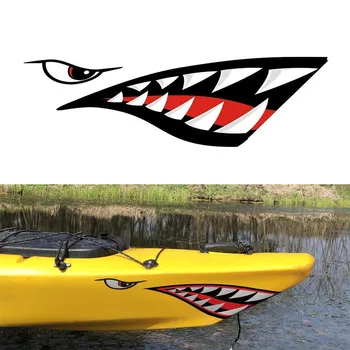 

Shark Teeth Mouth Reflective Decals Sticker for Fishing Boat Canoe Car Truck Kayak NJ88
