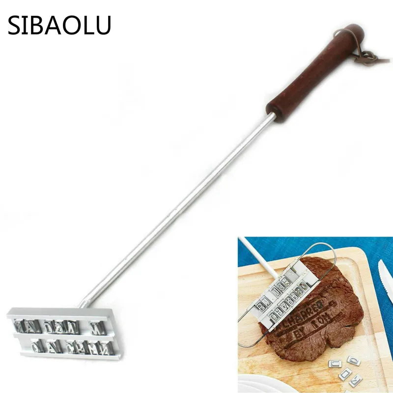 SIBAOLU New Personality Steak Meat Barbecue BBQ Meat Branding Iron With
