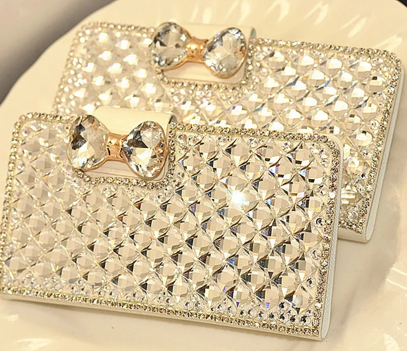 Luxury phone bag For Samsung Galaxy A3 A5 A7 3D Bling Rhinestone Crystal Diamond flip Leather With Card Slot Case Cover