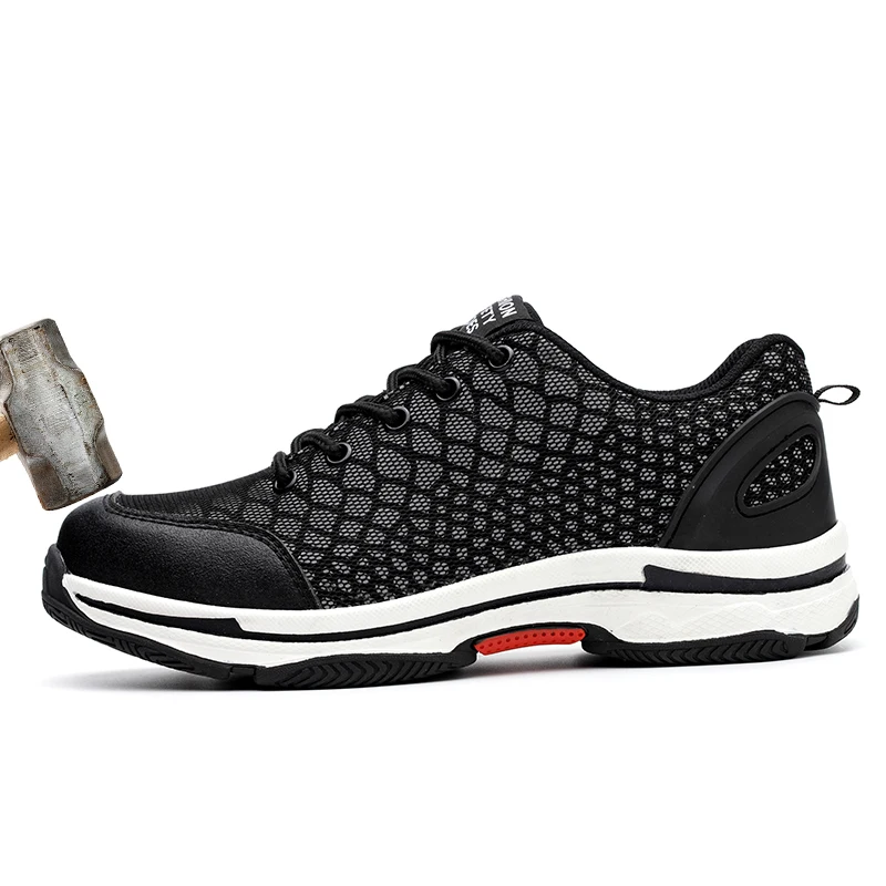 

Fashion Safety Shoes Men Work Safety Boot Breathable Night Reflective Indestructible Shoes Outdoor Men Steel Toe Work Shoes