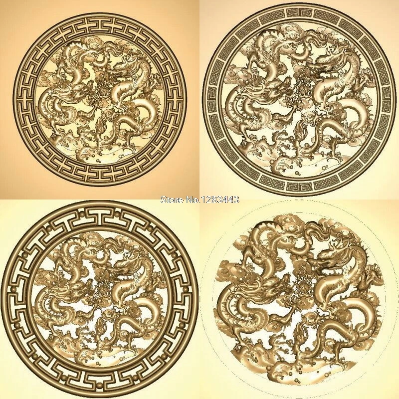 Рельефная 3d модель STL с двойным драконом для ЧПУ формат рельефная Модель роутер 3