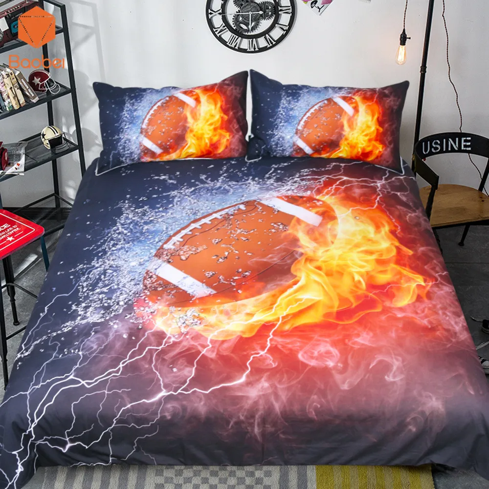Buy 3Pcs football Decorative Bedding Set Soft King