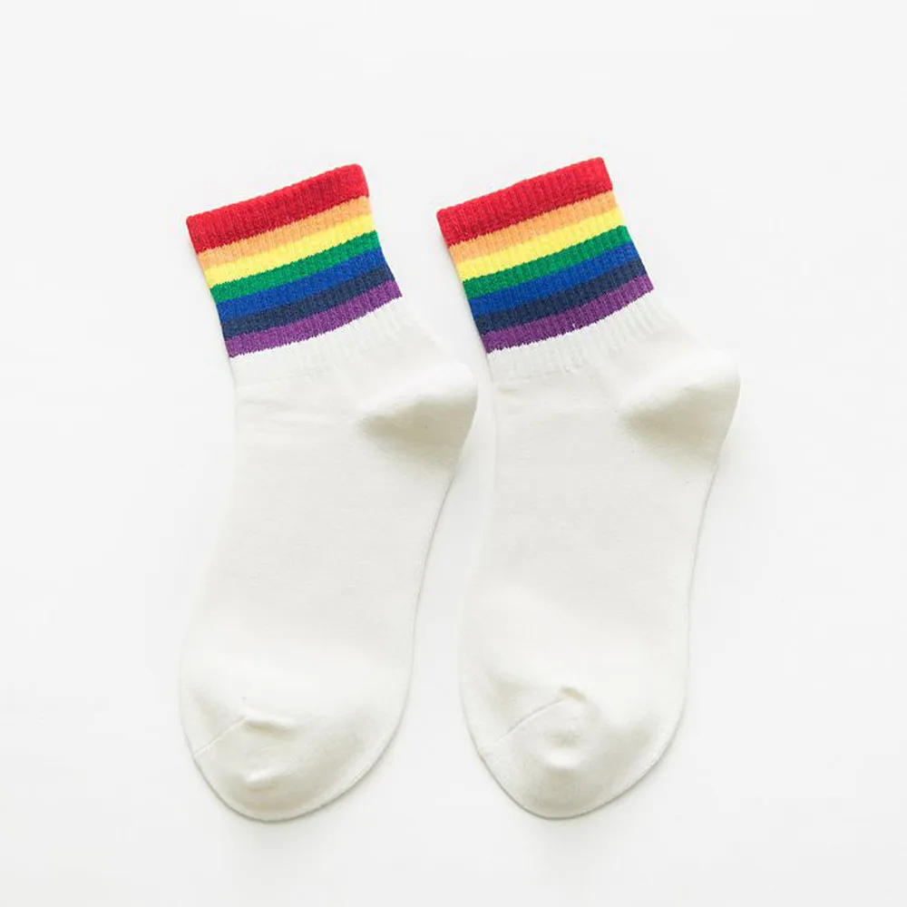 

Funny Cute Japanese High School Girls Cotton Loose Striped Crew Socks Colorful Women Sox Harajuku Socks De Mujer Meia Arras #YJP
