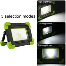 3 режима Led наружная рабочая лампа 10 Вт Портативный COB usb зарядка Водонепроницаемый рабочий светильник для кемпинга пеших прогулок аварийный ремонт автомобиля