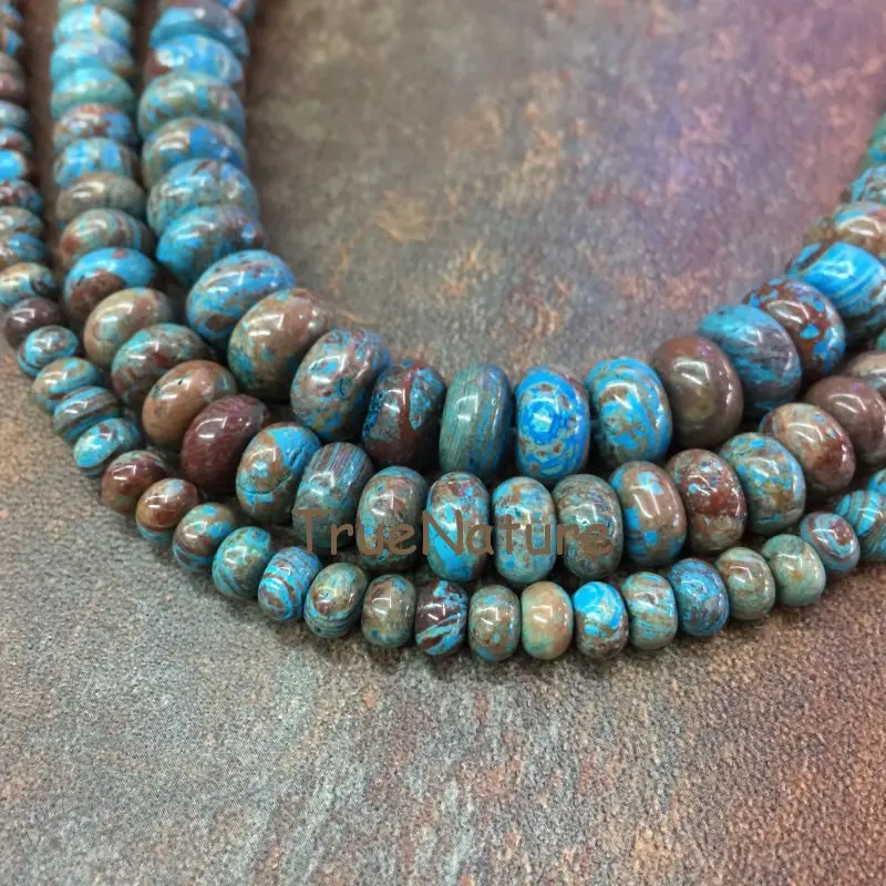 

Various Size Beads Ocean Jaspers Rondelle Loose Beads Strands Polish Sea Sediment Jaspers Stone Natural Jewelry BE7522