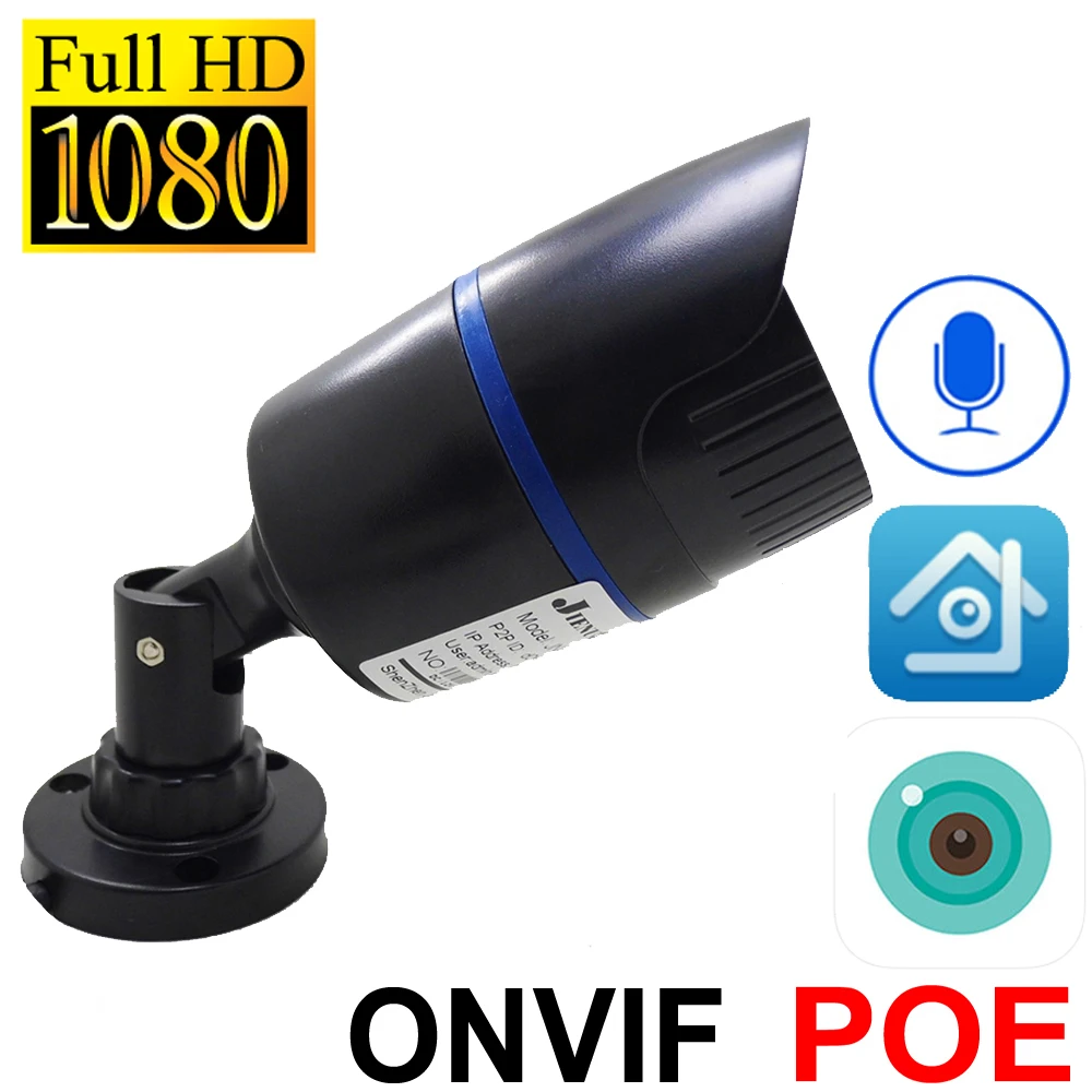 JIENUO Ip камера 1080p POE HD Cctv охранное видеонаблюдение пуля IPCam инфракрасная домашняя