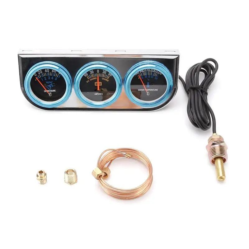 

Universal Auto Oil Pressure Amperes Water Temperature Gauge Digital Pointer Display Diameter Meter Car Modification Parts