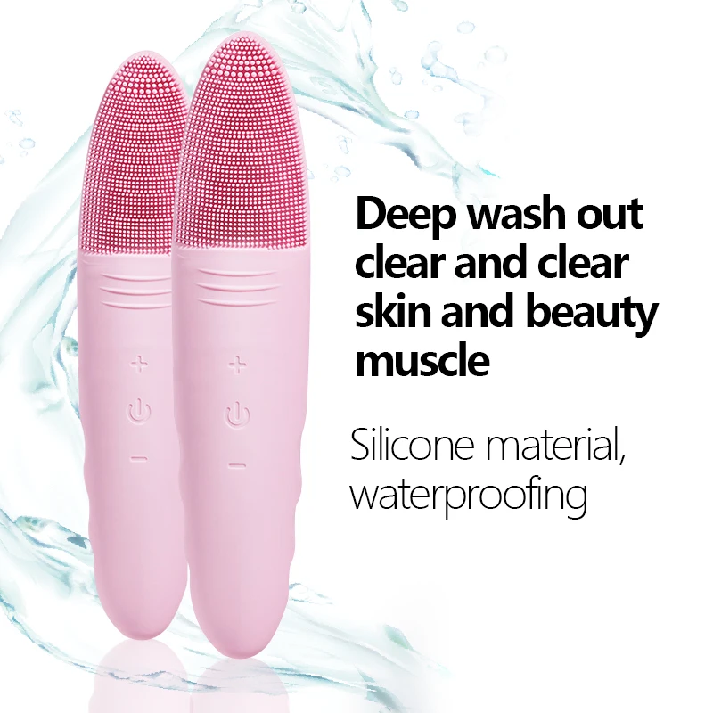 

Face Cleaning Brush Electric Facial Cleanser Washing Brush Mini Electric Facial Brush Waterproof Silicone Facial Brush