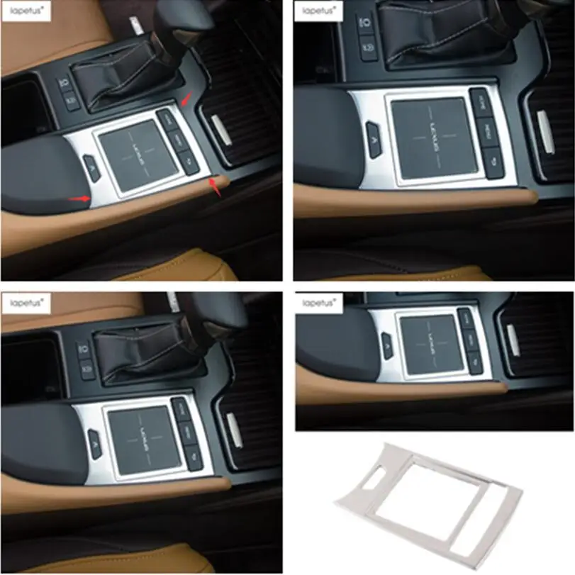 

Lapetus Accessories Fit For Lexus ES 2018 2019 Car Central Control Mouse Panel Molding Cover Kit Trim 1 Piece / Stainless Steel
