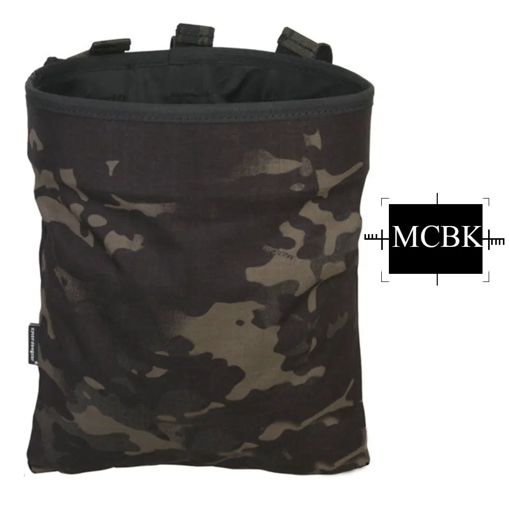 EMERSONGEAR Drop pouch тактический мешок для мелочей складной дампа Airsoft военный подсумок сумка мультикам черный чехол EM6032 - Цвет: MCBK