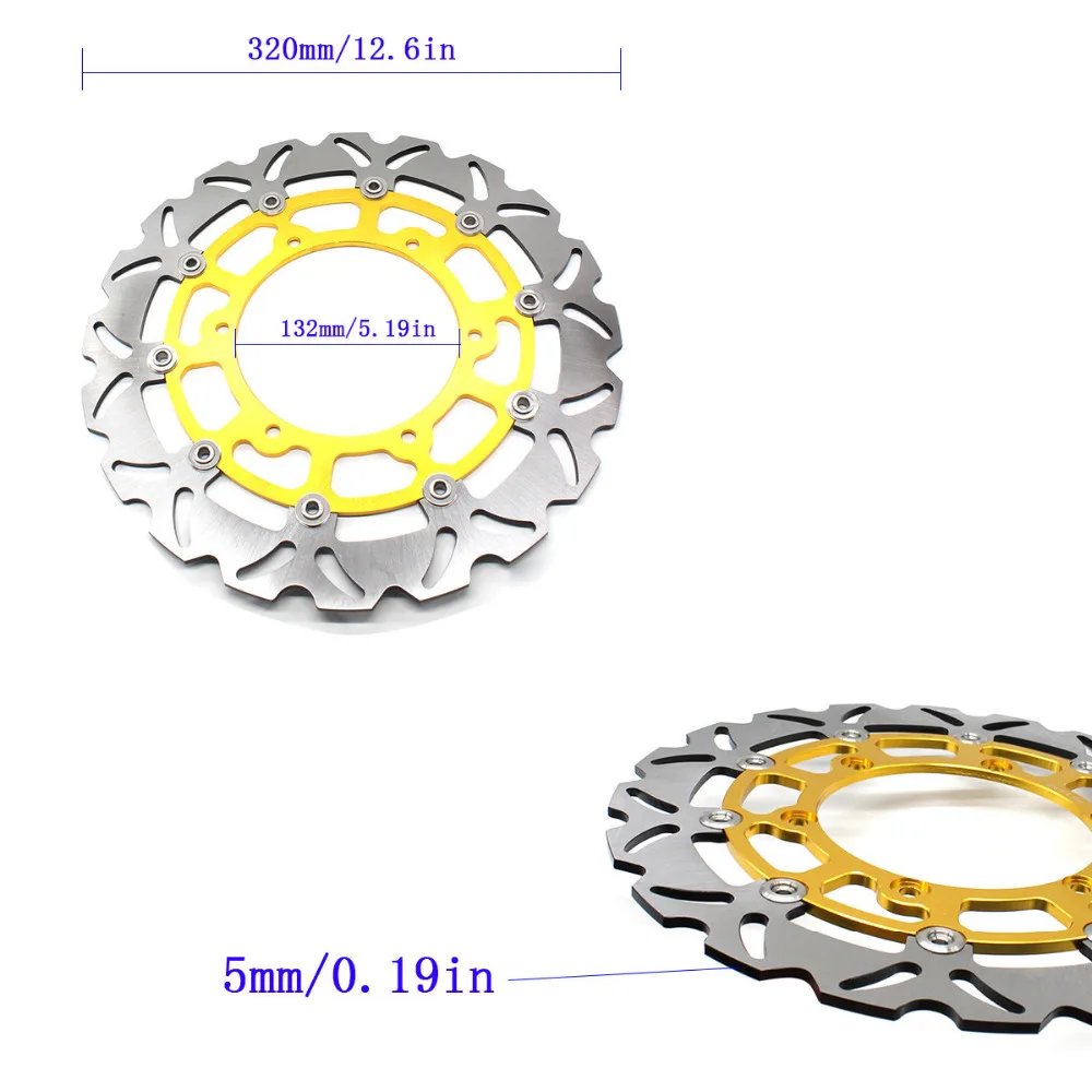 FX мотоцикл 320 мм плавающий ротор дисковых передних тормозов для Yamaha YZF R1 XJ600 N TDM 900CC FZS 1000 FAZER VMX12 XV 1900